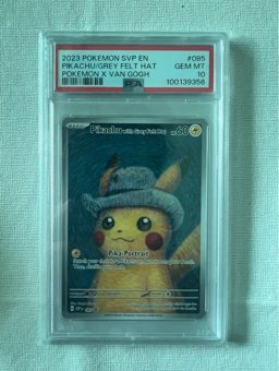 梵高比卡超 Van Gogh Pikachu 085 PSA10 梵高比卡丘 Pokemon Pikachu With Grey Felt Hat